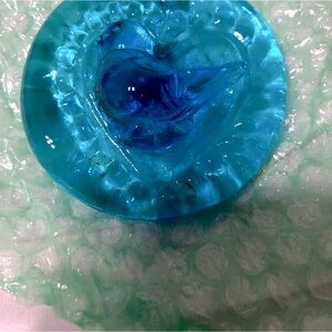 Vintage glass bluebird of happiness